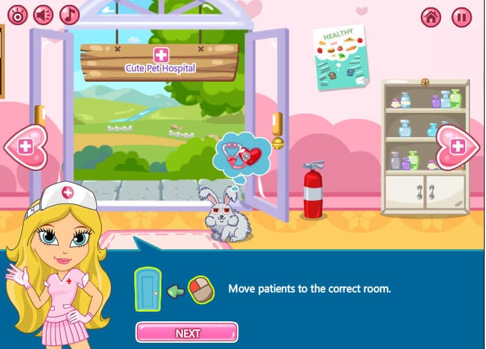 Cute Pet Hospital game - FunnyGames.in